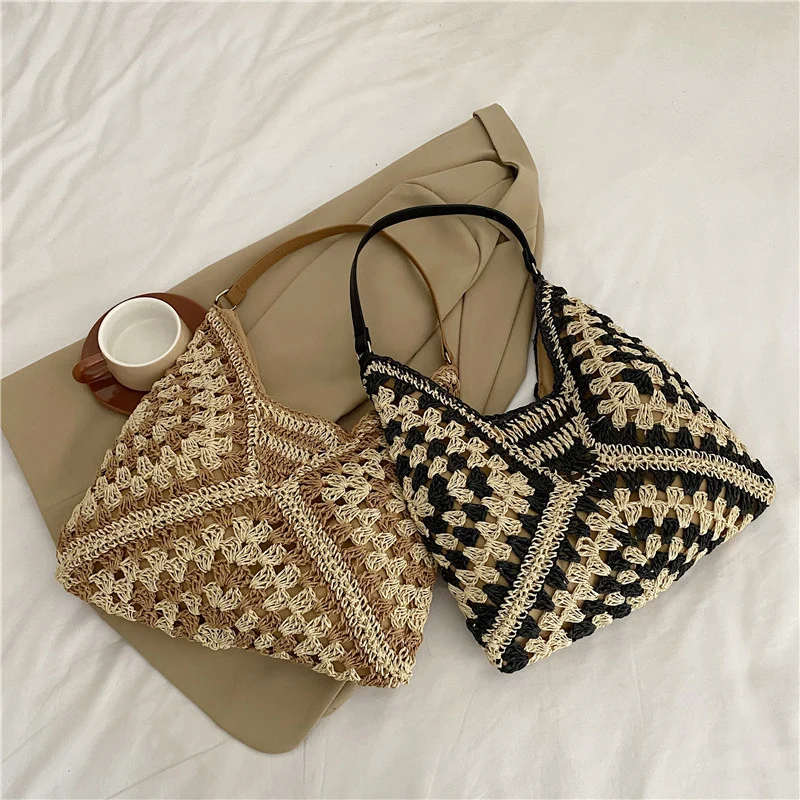 Handgefertigte Boho Häkel-Tasche