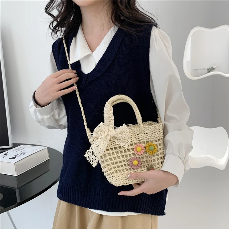 Florale Gewebte Tote Tasche