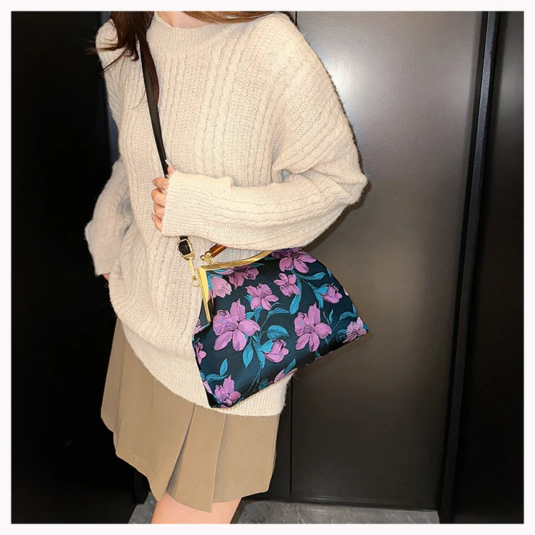 Blumenmuster Handtasche