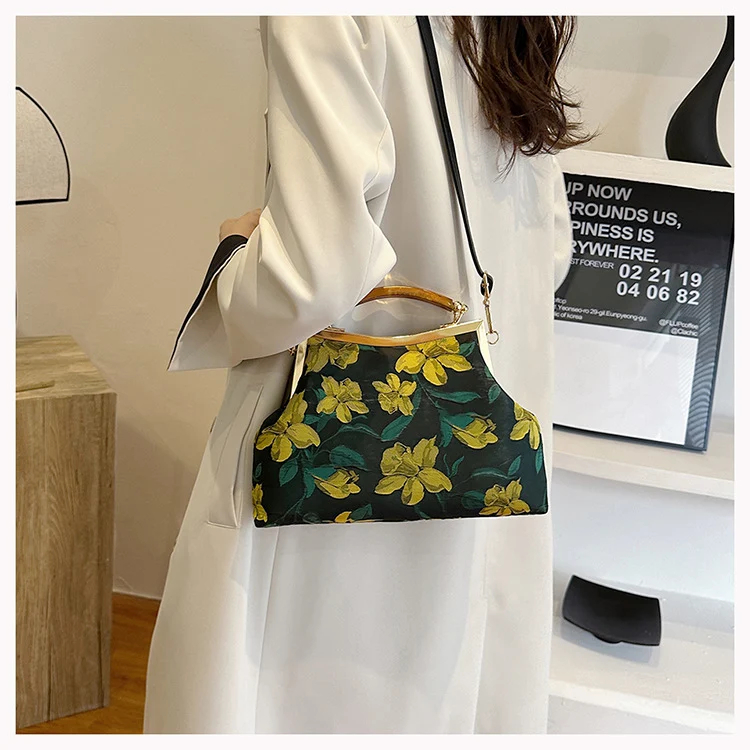 Blumenmuster Handtasche