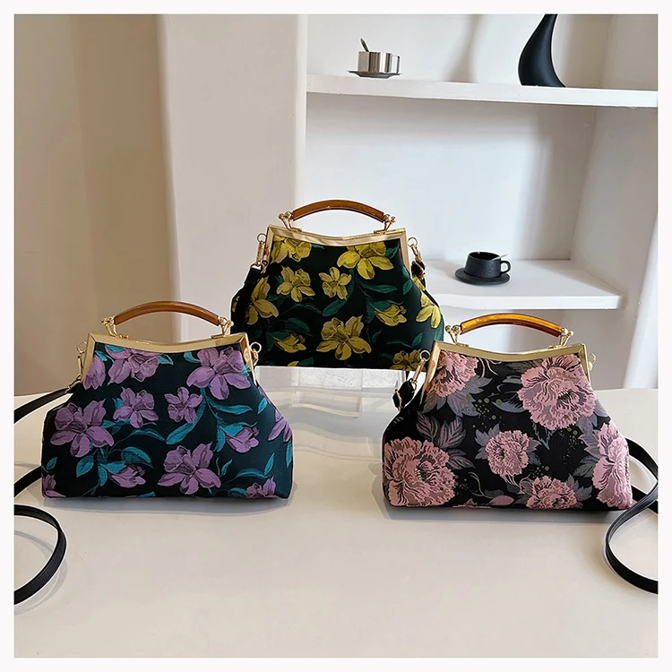 Blumenmuster Handtasche