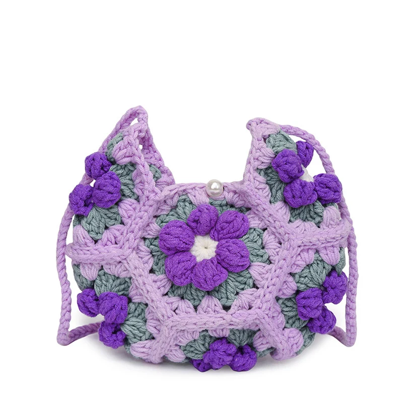 Handgefertigte Floral Häkelhandtasche