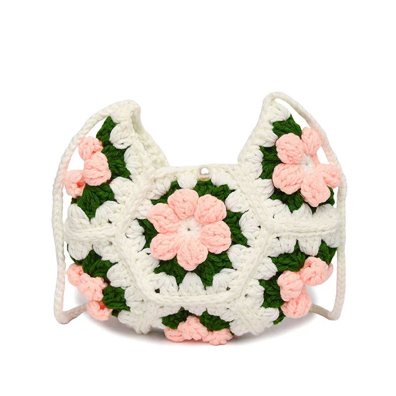 Handgefertigte Floral Häkelhandtasche