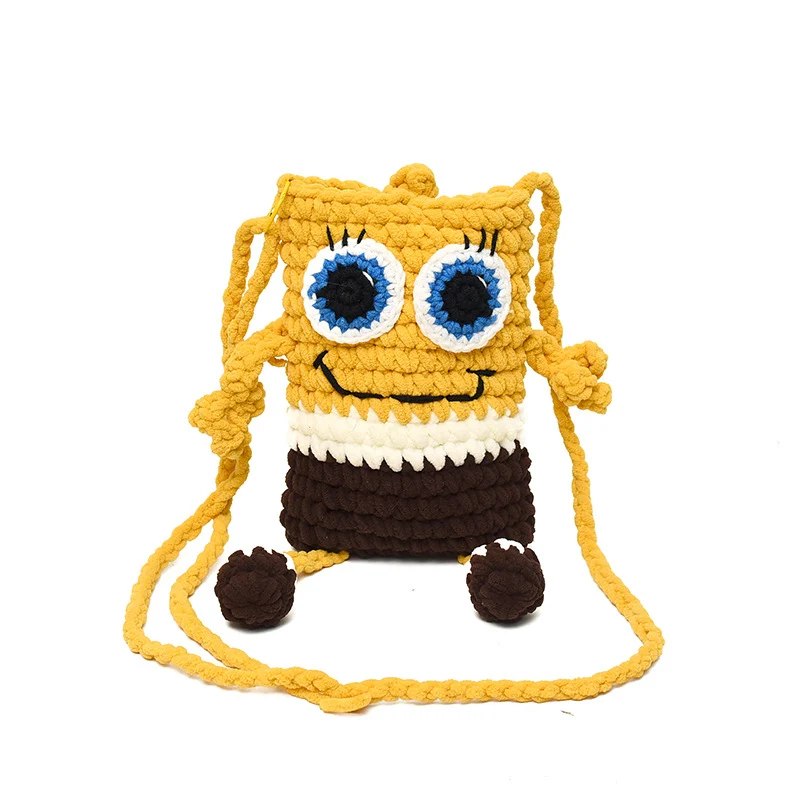 Fun Charakter Häkel Crossbody Bag