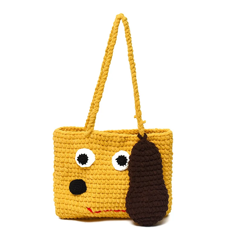 Fun Charakter Häkel Crossbody Bag
