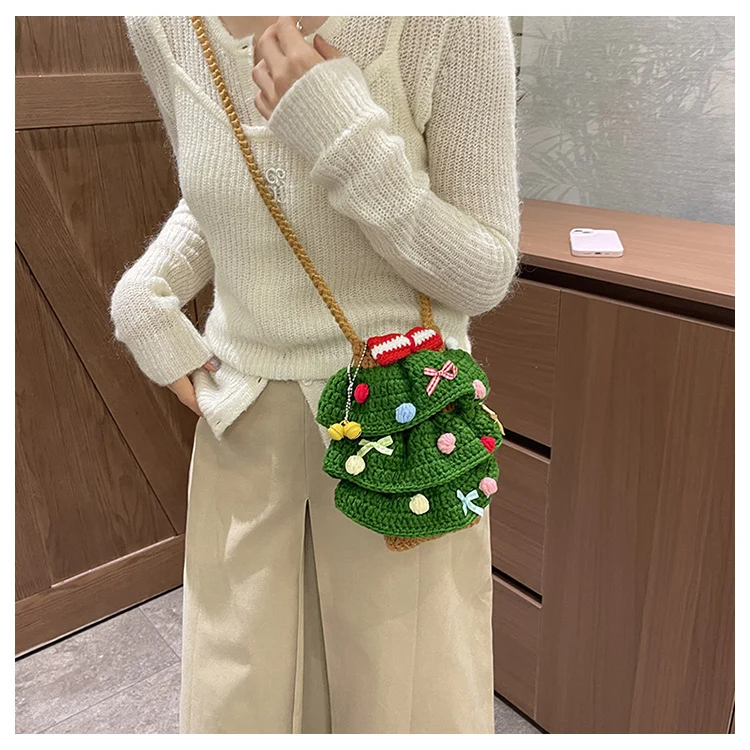 Fun Charakter Häkel Crossbody Bag