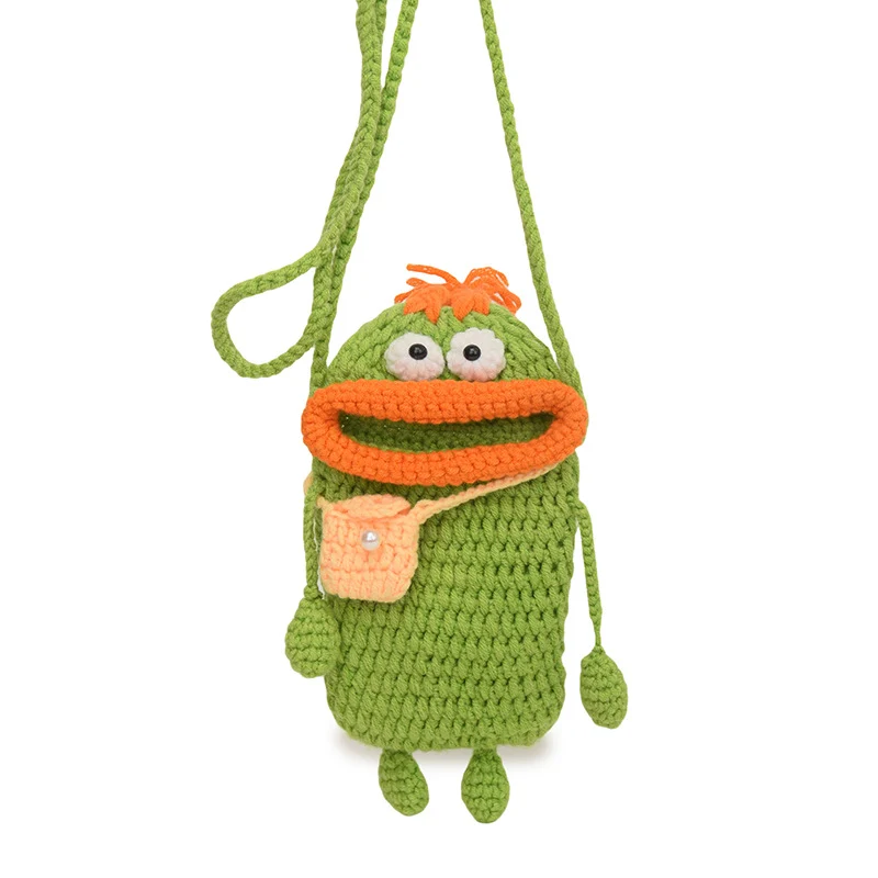 Spaß Charakter Häkel Tasche
