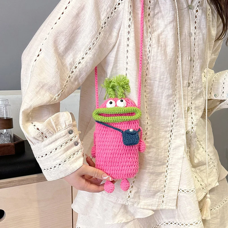Spaß Charakter Häkel Tasche