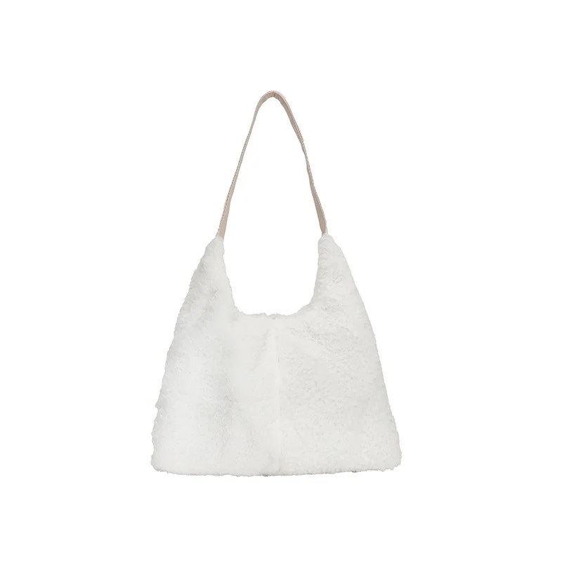 Luxuriöse Faux-Fur Schultertasche