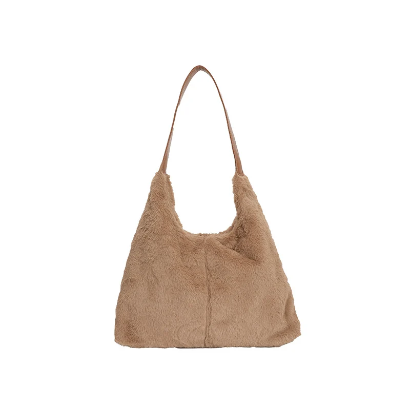 Luxuriöse Faux-Fur Schultertasche