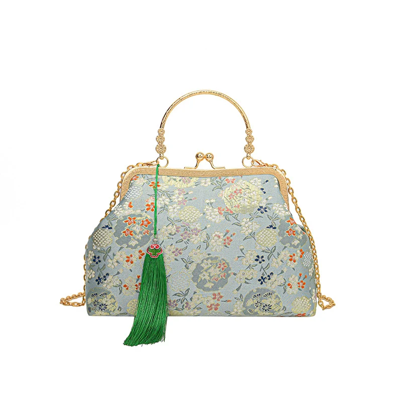 Floral gestickte Abend-Clutch