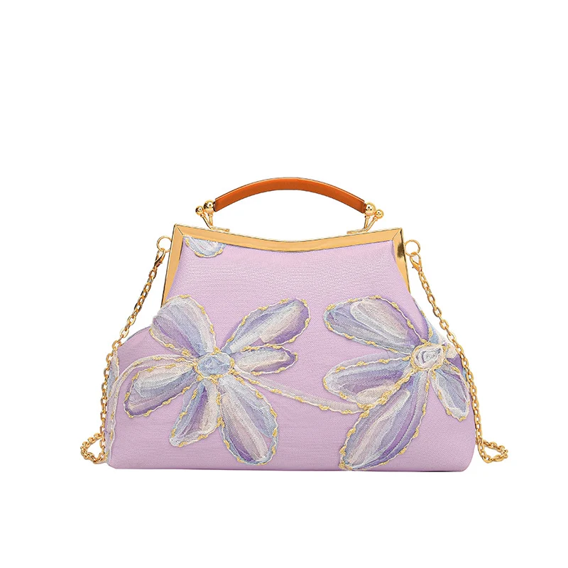 Bestickte florale Handtasche
