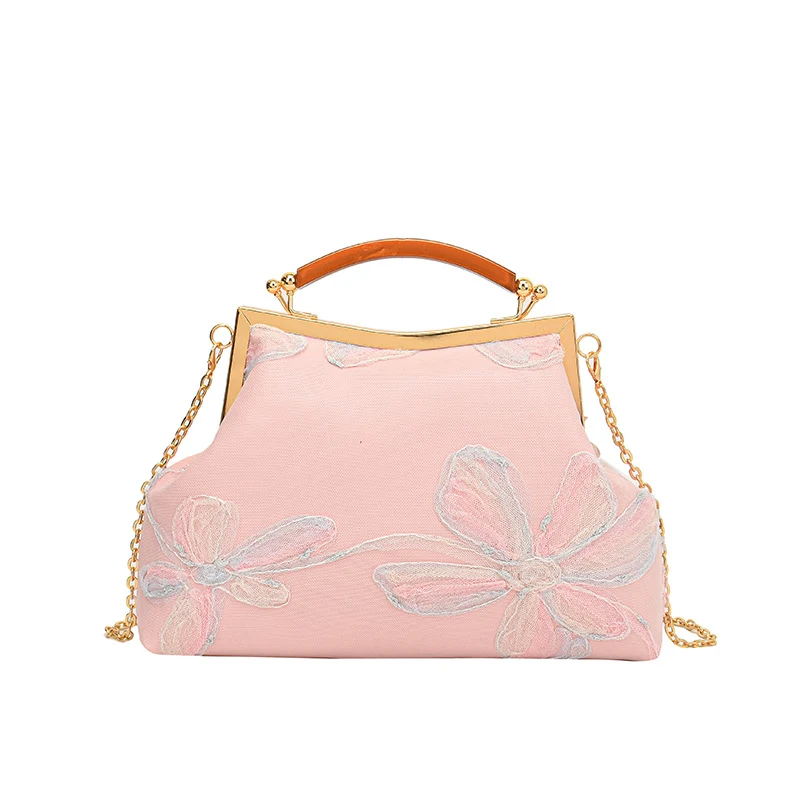 Bestickte florale Handtasche