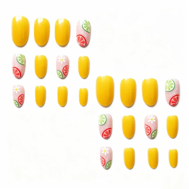Kreatives zitrusinspiriertes Nail Art Set