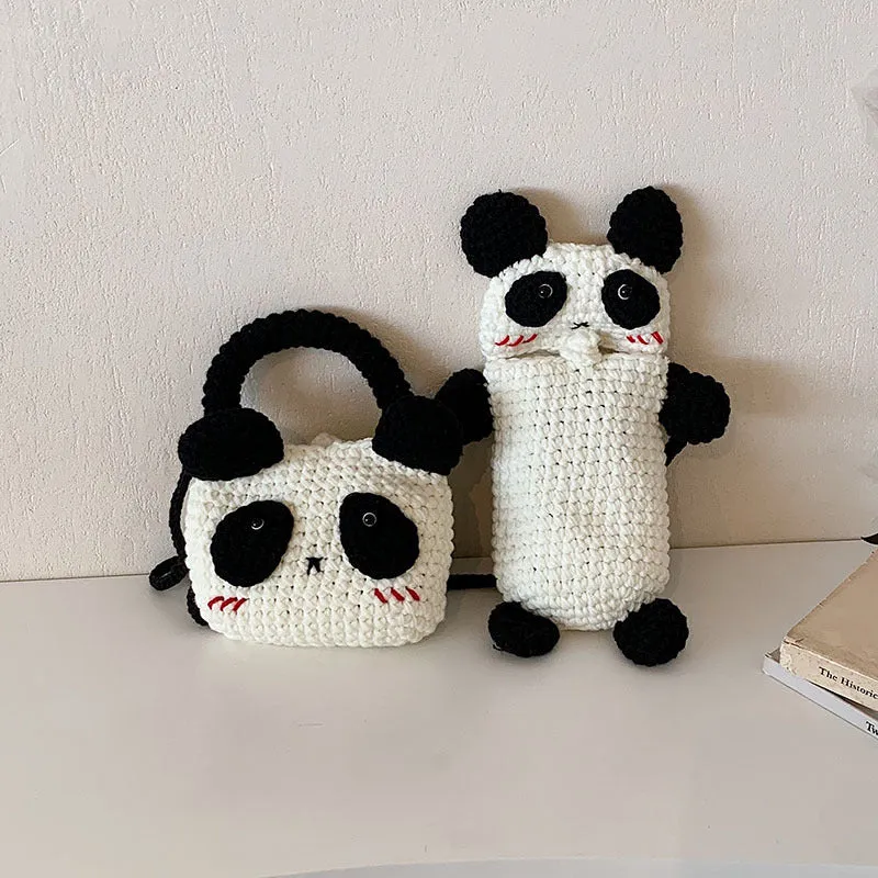 Süßer Panda-Charakter Mini-Rucksack