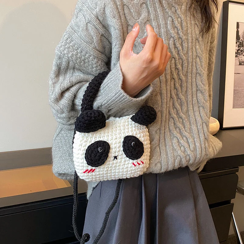 Süßer Panda-Charakter Mini-Rucksack