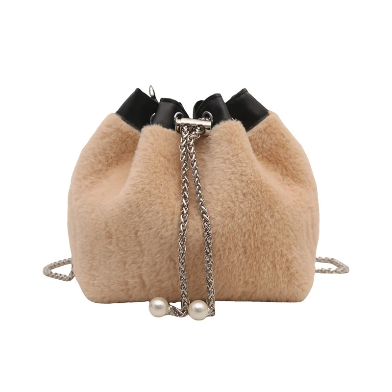 Faux Fur Bucket Bag