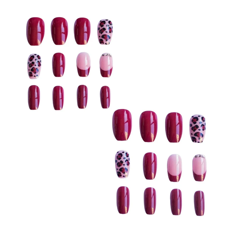 Chic Dekorative Lange Nagelkunst Set