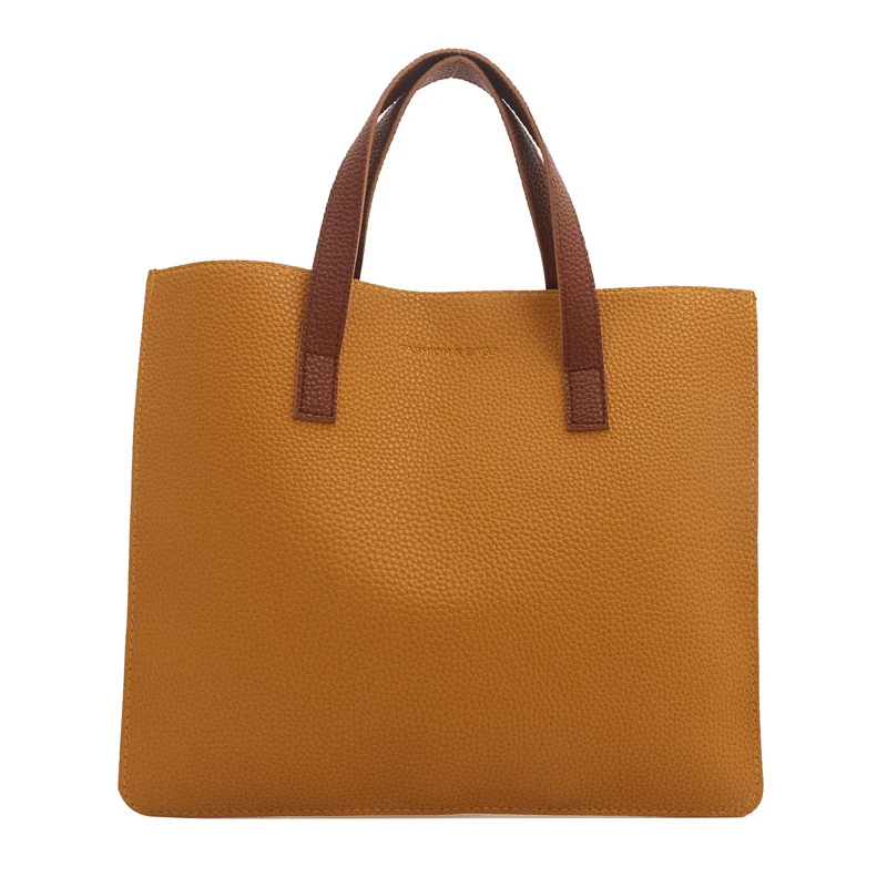 Elegante strukturierte Leder Tote Bag