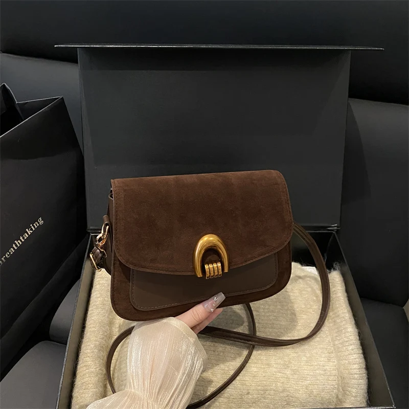 Elegante Wildleder Umhängetasche
