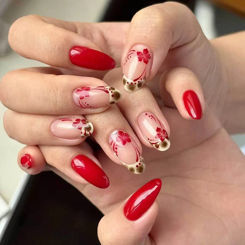Dekorative Blumen Nagelkunst