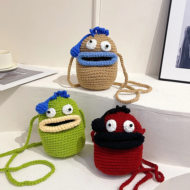 Süßer Charakter Häkel-Rucksack