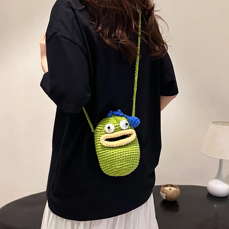 Süßer Charakter Häkel-Rucksack