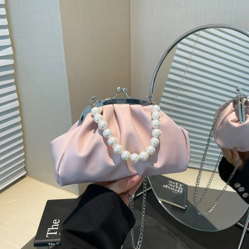 Elegante Perlen-Clutch-Handtasche