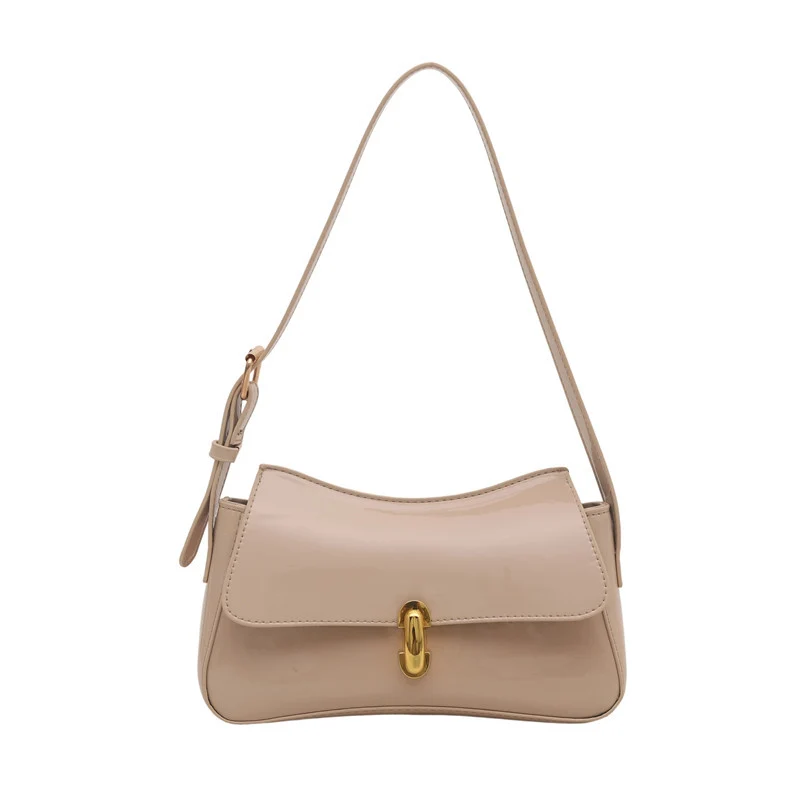 Elegante Strukturierte Lackleder-Handtasche