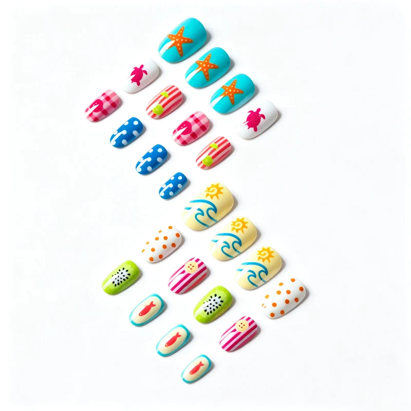 Kreatives Sommer-Thema Nagelkunst Set