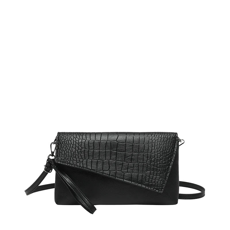 Croc-Prägung Clutch-Handtasche