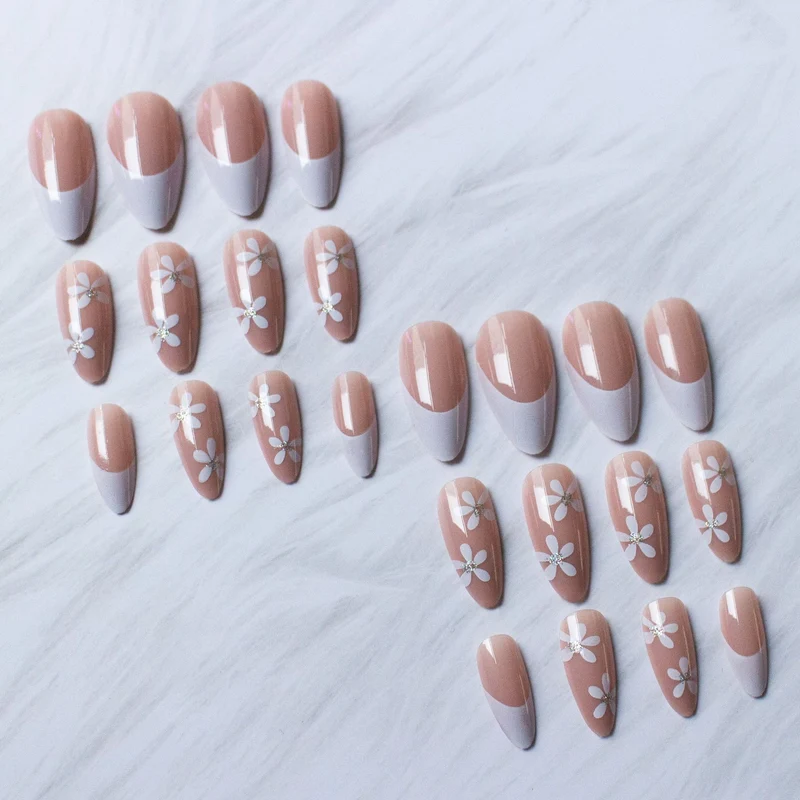 Elegantes florales Tipp Acryl-Nagelkunst-Kit