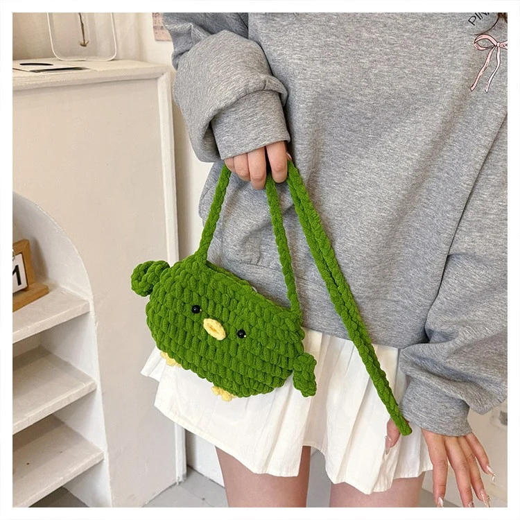 Süße tierförmige gehäkelte Crossbody-Tasche