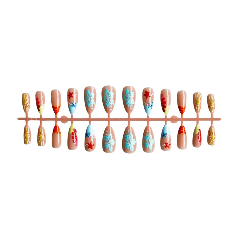 Künstlerisches Sommer-Themen-Acryl-Nagelkunstset