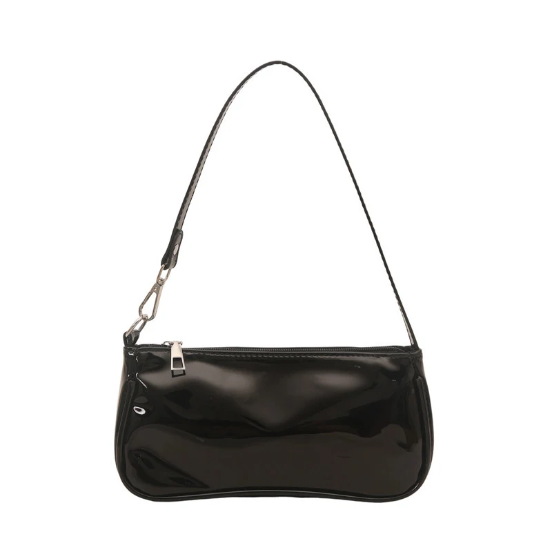 Elegante Patentleder-Clutch