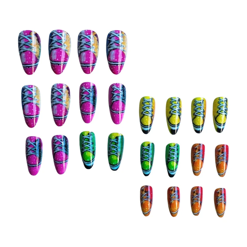 Kreatives Sneaker Kunst Nageldesign Kit