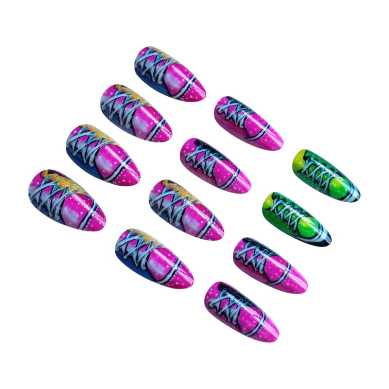 Kreatives Sneaker Kunst Nageldesign Kit