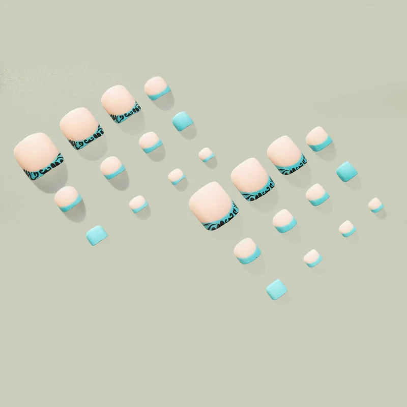 Dekorative Französisch Tipp Pediküre Nagelkunst