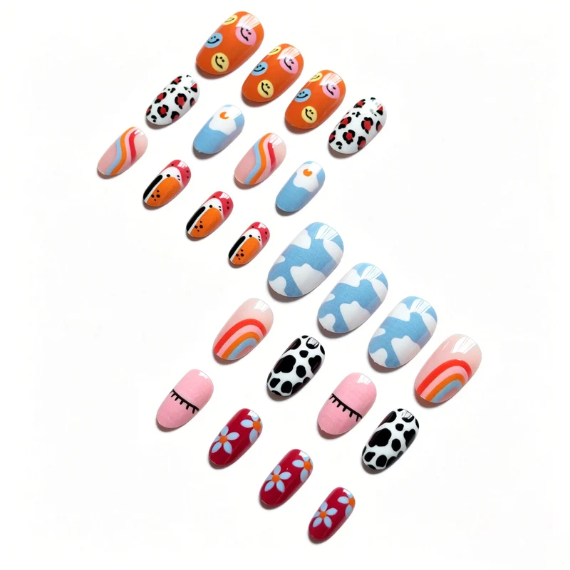 Kreatives Multi-Patterned Nagelkunst Set