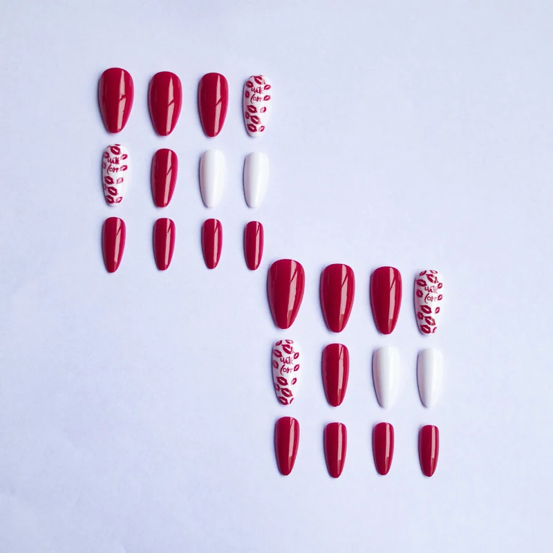 Kreative Lippen Druck Nagelkunst