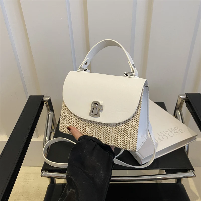 Elegante Handgefertigte Strohtasche