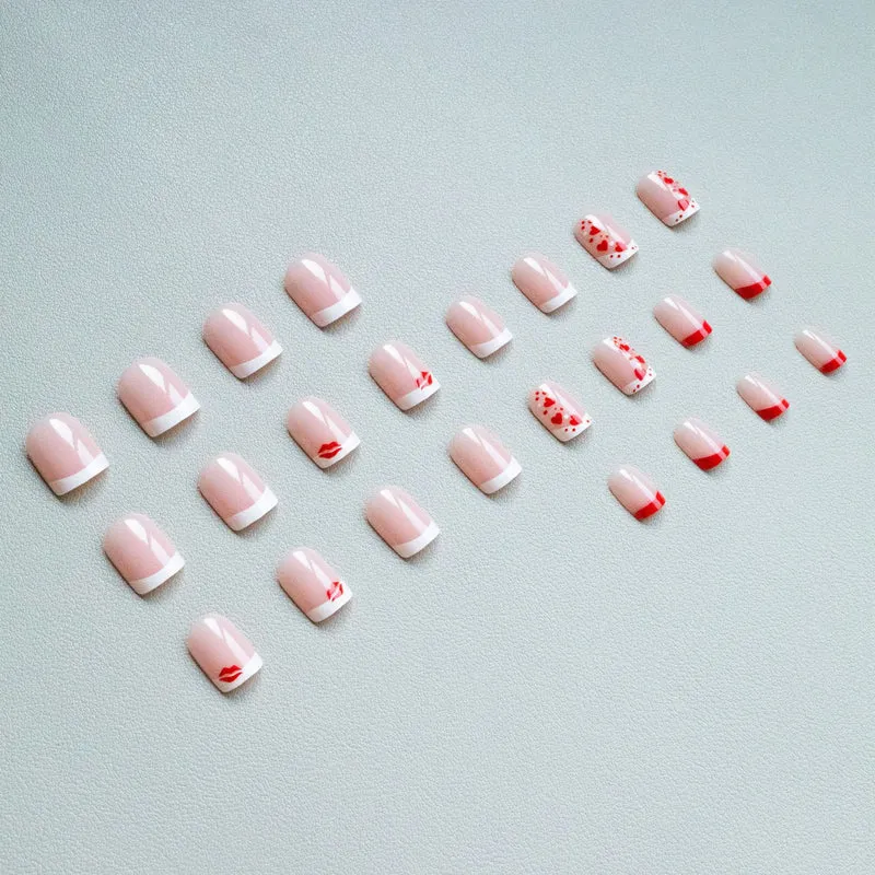 Kreatives Kiss-inspiriertes Nagelkunst-Set