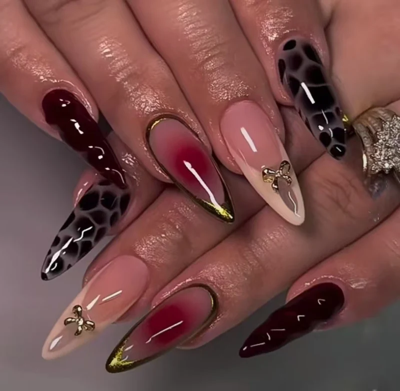 Elegantes Künstlerisches Acrylnageldesign-Set