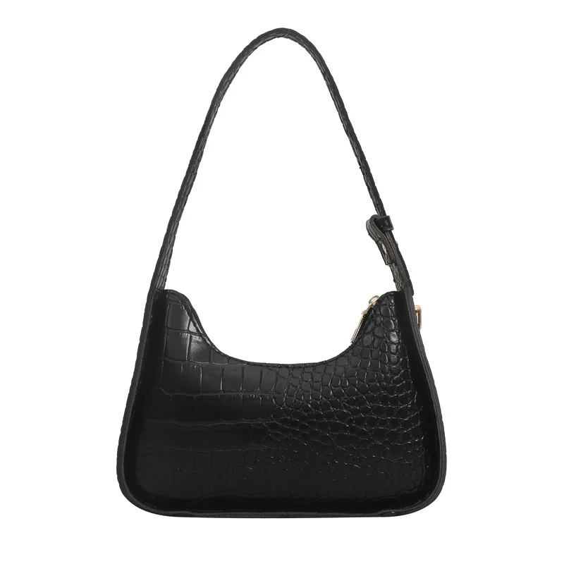 Elegante Kroko-Prägung Schultertasche