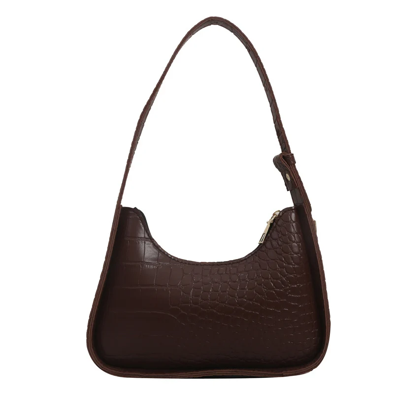 Elegante Kroko-Prägung Schultertasche