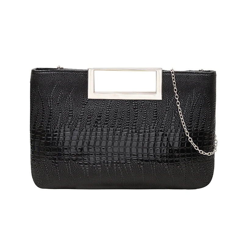 Elegante Krokodilprägung Abendtasche