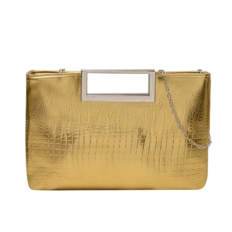 Elegante Krokodilprägung Abendtasche