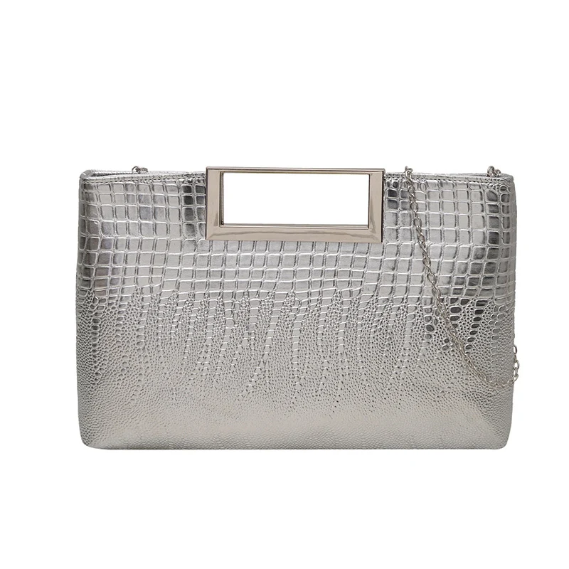 Elegante Krokodilprägung Abendtasche