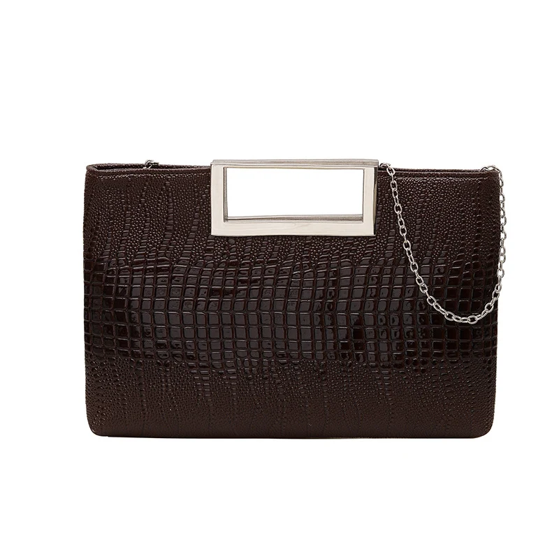 Elegante Krokodilprägung Abendtasche