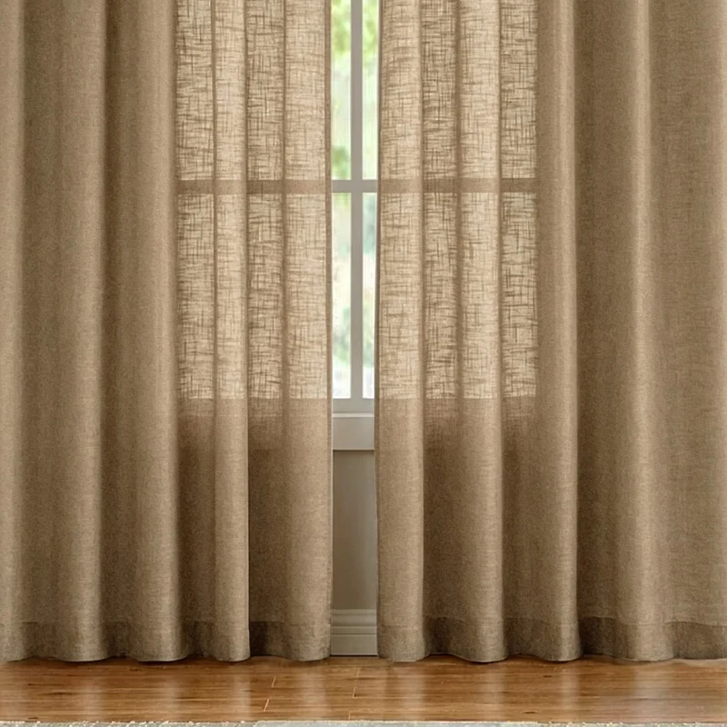 Transparente Leinen-Fenstervorhänge Skanto